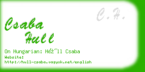 csaba hull business card